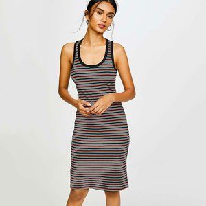 NWT Cupcakes & Cashmere Rainbow Stripe Terry Tank Dress XS